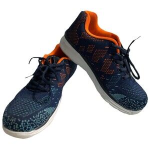 Larnmern Steel Toe Sneakers Work Safety Blue and Orange Women’s Size 7.5